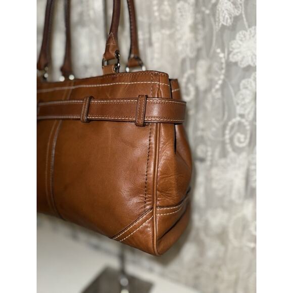 Coach Hampton Medium Tote Handbag in Brown Leather - Picture 8 of 16